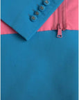 Dolce & Gabbana Multicolor Patchwork Peak Lapel Coat Jacket
