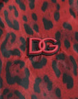 Dolce & Gabbana Red Leopard Bomber Short Coat Jacket