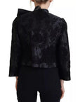 Dolce & Gabbana Black Lace Sheer Corset Organza Silk Jacket