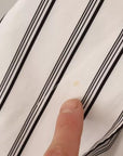Dolce & Gabbana White Striped Cotton Robe Coat Wrap Jacket