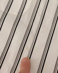 Dolce & Gabbana White Striped Cotton Robe Coat Wrap Jacket