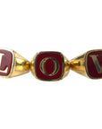 Dolce & Gabbana Gold Brass LOVE Enamel Set of 3 Ring