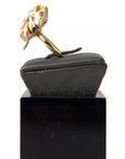 Dolce & Gabbana Gold Brass Resin Beige Dog Pet Accessory Ring