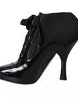 Dolce & Gabbana Black Jersey Stretch Ankle Boots Shoes