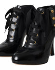 Dolce & Gabbana Black Jersey Stretch Ankle Boots Shoes