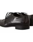 Dolce & Gabbana Black Leather Derby Dress Formal Shoes
