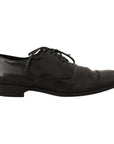 Dolce & Gabbana Black Leather Derby Dress Formal Shoes