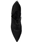 Dolce & Gabbana Black Tulle Stretch Boots Pumps Shoes