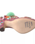 Dolce & Gabbana Pink Embellished Fur Mary Jane Pumps Shoes