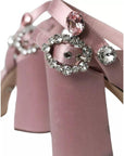 Dolce & Gabbana Pink Turkey Feather Embellished Sandals Shoes