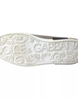 Dolce & Gabbana Bronze Leather Logo Sneaker Portofino Shoes