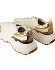 Dolce & Gabbana White Gold Leather Sport DAYMASTER Sneakers Shoes
