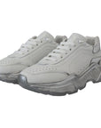 Dolce & Gabbana White Silver Leather Daymaster Sneakers Shoes