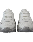 Dolce & Gabbana White Silver Leather Daymaster Sneakers Shoes
