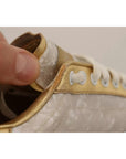 Dolce & Gabbana White Portofino Mother Of Pearl Sneakers Casual Shoes
