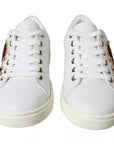 Dolce & Gabbana White Portofino Sacred Heart Sneakers Women Shoes