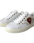 Dolce & Gabbana White Portofino Sacred Heart Sneakers Women Shoes