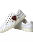 Dolce & Gabbana White Portofino Sacred Heart Sneakers Women Shoes