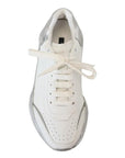 Dolce & Gabbana White Silver Leather Daymaster Women Sneakers Shoes