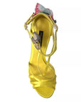 Dolce & Gabbana Yellow Butterfly Applique Sandals Shoes