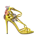 Dolce & Gabbana Yellow Butterfly Applique Sandals Shoes