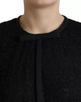Dolce & Gabbana Black Floral Lace Blouse T-shirt Staff Top