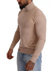 Dolce & Gabbana Beige Cashmere Turtleneck Pullover Sweater