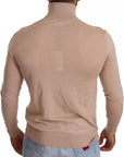 Dolce & Gabbana Beige Cashmere Turtleneck Pullover Sweater