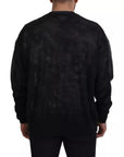 Dolce & Gabbana Black Polyester Crewneck Pullover Sweater