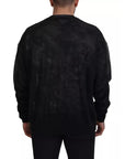 Dolce & Gabbana Black Polyester Crewneck Pullover Sweater