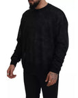 Dolce & Gabbana Black Polyester Crewneck Pullover Sweater