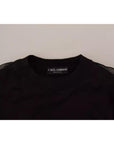 Dolce & Gabbana Black Polyester Logo Men Pullover Sweater