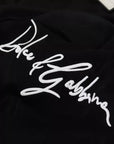 Dolce & Gabbana Black Polyester Logo Men Pullover Sweater