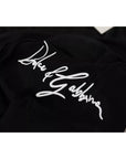 Dolce & Gabbana Black Polyester Logo Men Pullover Sweater