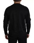 Dolce & Gabbana Black Polyester Logo Men Pullover Sweater