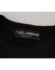 Dolce & Gabbana Black Polyester Logo Men Pullover Sweater