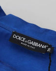 Dolce & Gabbana Blue DGWAY Cotton Crewneck Pullover Sweater