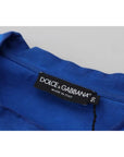 Dolce & Gabbana Blue DGWAY Cotton Crewneck Pullover Sweater