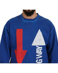 Dolce & Gabbana Blue DGWAY Cotton Crewneck Pullover Sweater