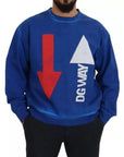 Dolce & Gabbana Blue DGWAY Cotton Crewneck Pullover Sweater