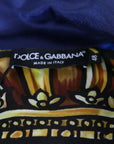 Dolce & Gabbana Blue Heraldic Patch Striped King Bee Sweater