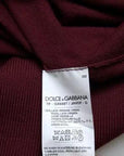 Dolce & Gabbana Bordeaux Wool Knit Crew Neck Pullover Sweater
