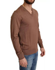 Dolce & Gabbana Brown Silk Cashmere Pullover Sweater
