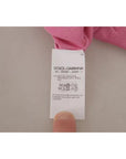 Dolce & Gabbana Pink 100% Silk Button Down Cardigan Sweater