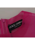Dolce & Gabbana Fuchsia Polyester Crewneck Pullover Sweater