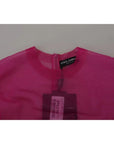 Dolce & Gabbana Fuchsia Polyester Crewneck Pullover Sweater