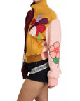 Dolce & Gabbana Multicolor Floral Viscose Full Zip Sweater