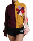 Dolce & Gabbana Multicolor Floral Viscose Full Zip Sweater