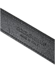 Dolce & Gabbana Black Glittered Leather Silver Buckle Belt