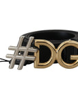 Dolce & Gabbana Black Leather Metal